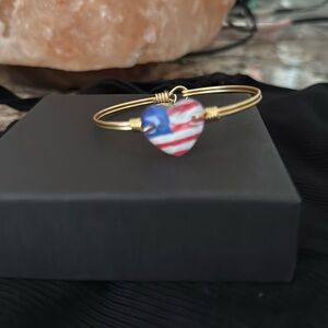 Luca + Danni Cardinal Swarovski Crystal Heart Bangle Bracelet